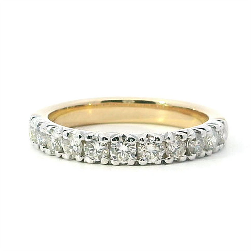 Elegant Diamond Bands 10K Gold Yellow Stackable 3/4 Carats Diamond Anniversary Band