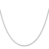 Elegant & Durable Designs 10K White Gold 1.1 MM Flat Cable Link Chain - 18 Inch