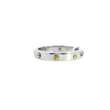 White and Yellow 18K Gold Cartier Inspired Wedding Band
