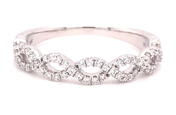 White 14 Karat Gold 0.29 Carats Diamond Anniversary Band