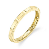 Luxurious Precious Metal Ring 14K Yellow Gold Stackable Geometric Ring