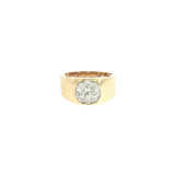 Elegant & Trendy 14K Yellow Gold 0.70 Carats Diamond Signet Ring
