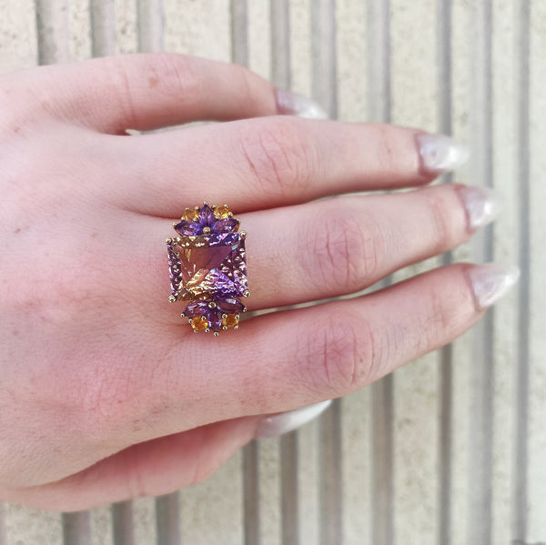 Ametrine Ring in Yellow Gold