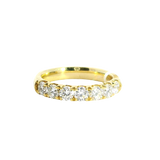 Elegant Diamond Bands 18K Yellow Gold 7 Stone 1.08 Carats Diamond Band