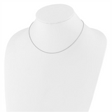 Elegant & Durable Designs 10K Gold 1.1mm White Round Cable Link Chain, 18 Inch