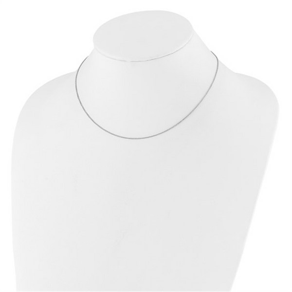 Elegant & Durable Designs 10K Gold 1.1mm White Round Cable Link Chain, 18 Inch