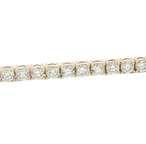 Sophisticated & Timeless Diamond Bracelets 14K Yellow Gold 6.97 Carats Lab Grown Diamond Tennis Bracelet - 7 Inch