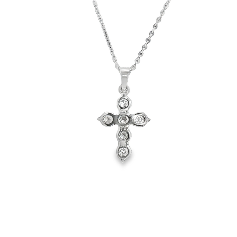 Elegant Diamond Necklaces & Pendants 18K White Gold 1.0 Carats Diamond Medium Cross Pendant