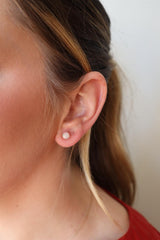 Vibrant Color Stone 14K Rosé Gold 1.0 Carat Opal Stud Earrings