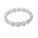 Elegant Diamond Bands 18K White Gold 1.55 Carats Diamond Eternity Band