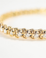 Sophisticated & Timeless Diamond Bracelets 14K Gold Yellow Round Diamond Add-A-Link Tennis Bracelet - 0.51 CTW, Size 8 Inch