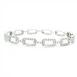 Sophisticated & Timeless Diamond Bracelets 14K Gold White1.40 Carats Diamond Accented & High Polish Open Link Hinged Bangle Bracelet