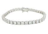Sophisticated & Timeless Diamond Bracelets 14K White Gold 10.0 Carats Lab Grown Diamond Tennis Bracelet - 7 Inch