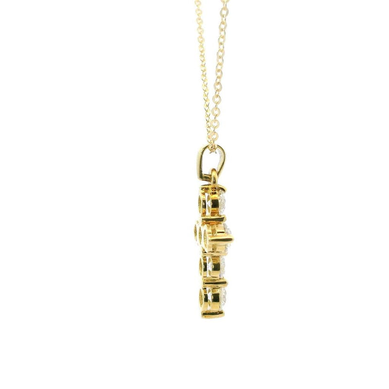 Elegant Diamond Necklaces & Pendants 18K Gold Yellow 1.42 Carats Medium 24x14mm Diamond Cross Pendant