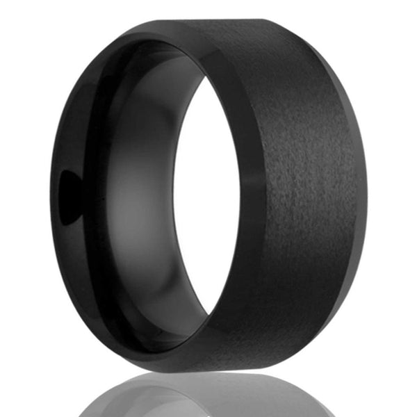 Black Ceramic 8 MM Wedding Band