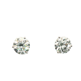 Classic & Contemporary 14K White Gold 2.49 Carats Lab Grown Diamond Martini Stud Earrings