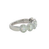 Elegant Diamond Bands 14K White Gold Anniversary 1.10 Carats Diamond Anniversary Band