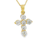 Elegant Diamond Necklaces & Pendants 18K Yellow Gold 1.05 Carats Diamond Cross Pendant