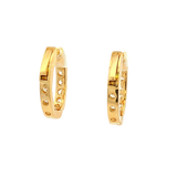 Classic & Contemporary 18K Yellow Gold 1.63 Carats Diamond Oval Inside Out Hoop Earrings