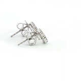 Classic & Contemporary 18K White Gold 0.27 Carats Diamond Circle Stud Earrings