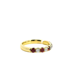 Bold & Elegant 18K Yellow Gold Stackable 0.60 Carats Ruby & 0.37 Carats Diamond Band