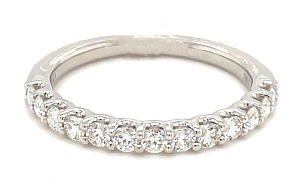 Elegant Diamond Bands 14K Gold White 0.50 Carats Diamond Anniversary Band