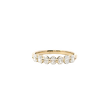 14K Yellow Gold Diamond Anniversary Ring, 0.60ctw, 7 Oval Diamonds