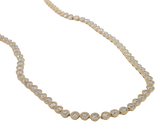 Elegant Diamond Necklaces 18K Yellow Gold Bezel Set 4.80 Carats Diamond Tennis Necklace - 17 Inch