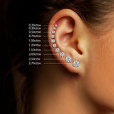 Classic & Contemporary 14K White Gold 0.11 Carats Diamond Stud Earrings