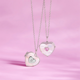 Mother of Pearl Engravable Heart Locket