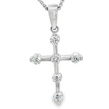 Elegant Diamond Necklaces & Pendants 18K White Gold 0.58 Carats Diamond Cross Pendant