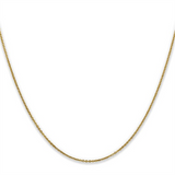 Elegant & Durable Designs 10K Gold Yellow 1.1mm Cable Link Chain, 22 Inch