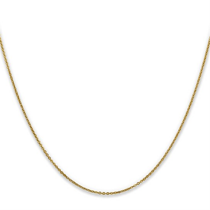 Elegant & Durable Designs 10K Gold Yellow 1.1mm Cable Link Chain, 22 Inch