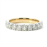Elegant Diamond Bands 10K Gold Yellow Stackable 1.0 Carats Diamond Anniversary Band