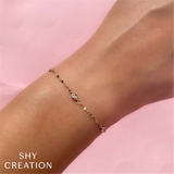 Sophisticated & Timeless Diamond Bracelets 14K Yellow Gold Diamonds By The Yard Sparkle Chain Bracelet - 0.10 CTW - 7 Inch