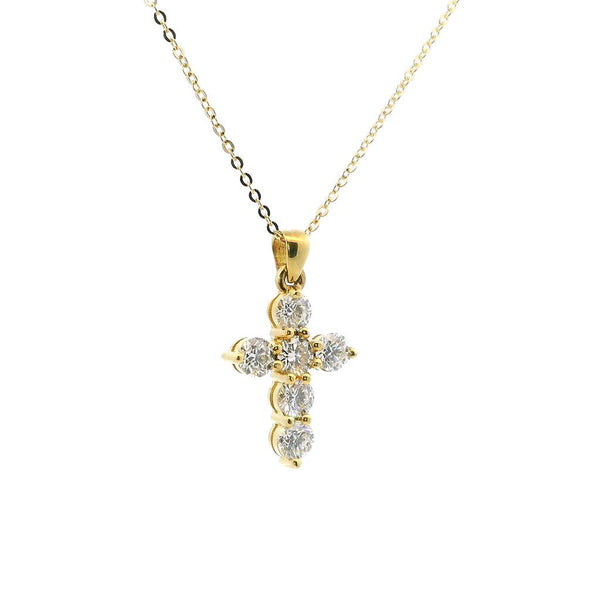 Elegant Diamond Necklaces & Pendants 18K Gold Yellow 1.42 Carats Medium 24x14mm Diamond Cross Pendant