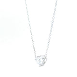 BLACK FRIDAY DOORBUSTER!!  Sterling Silver Moi Et Toi Cubic Zirconium Drop Necklace, 16-18 Inch