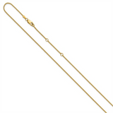 Elegant & Durable Designs 10K Yellow Gold 1.20 MM Diamond Cut Spiga Wheat Necklace - 18 Inch