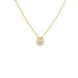 Elegant Diamond Necklaces 14K Yellow Gold 0.41 Carats Diamond Solitaire Necklace - 17 Inch