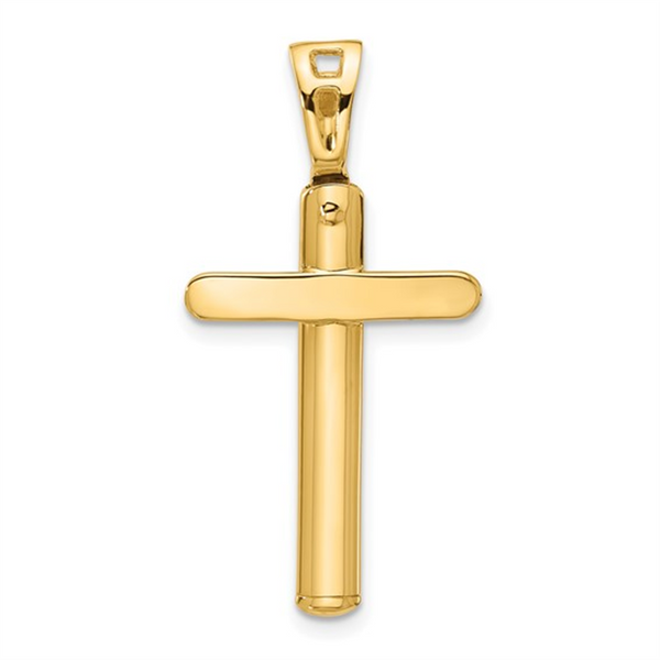 Yellow 14 Karat Gold Medium Cross Pendant