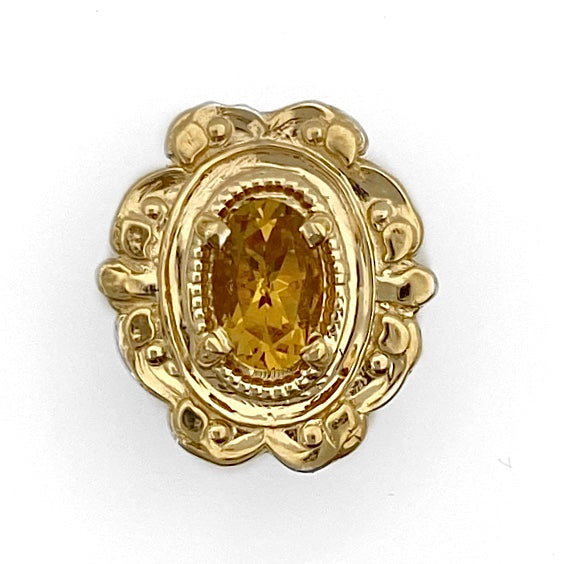 Yellow 14 Karat Gold Citrine Jewlery Accessory