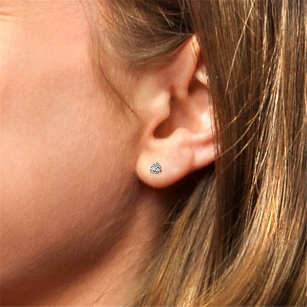 Classic & Contemporary 14K Gold White Lab-Grown 1/4 Carats Diamond Diamond Stud Earrings