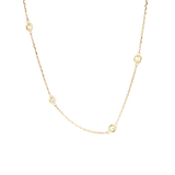 Elegant Diamond Necklaces 14K Yellow Gold 1.50 Carats Diamond Station Necklace - 18 Inch