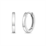 Sterling Silver 9.0 MM Standard Huggie Hoop Earrings
