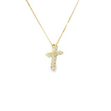 Elegant Diamond Necklaces & Pendants 14K Yellow Gold 0.55 Carats Diamond Cross Pendant