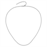 Elegant & Durable Designs 10K Gold White 1.2mm Cable Link Chain, 18 Inch Adjustable