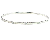Sophisticated & Timeless Diamond Bracelets 14K Gold White & Titanium Round DiamondFlexible Bangle Bracelet - 0.17 CTW, Size 6.75 Inch