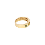 Bold & Elegant 14K Yellow Gold 0.74 Carats Multi Colored, Multi Cut Sapphire Stackable Ring