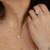 Elegant Pearl Necklaces & Pendants 10K Yellow Gold 5-MM Pearls & 0.10 Carats Diamond Drop Necklce - 18 Inch