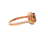 Bold & Elegant 14K Rosé Gold Oval Cut 1.97 Carats Lavender Sapphire 
& 0.24 Carats Diamond Ring